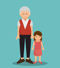 grandfather character member avatar vector illustration design