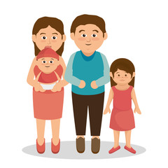 group family members characters vector illustration design