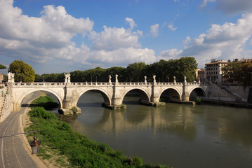 Naklejka premium Ponte Sant'Angelo in the center of Rome