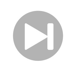 Forward media player icon illustration. Gray and white icon. Vector illustration
