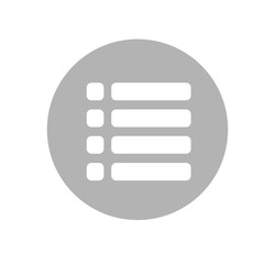 Web site menu icon. Flat style. Vector illustration. Gray and white icon