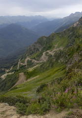 Fototapeta na wymiar Mountain landscape in the Caucasus.