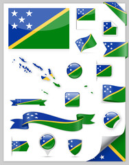 Solomon Islands Flag Set - Vector Collection