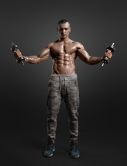 Muscular athletic bodybuilder