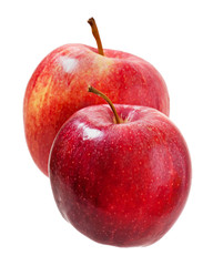 Ripe apples isolated on a white background.