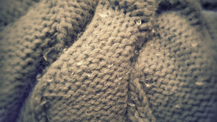 drops on wool beanie