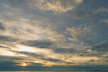 Fototapeta premium cloudy sky in evening