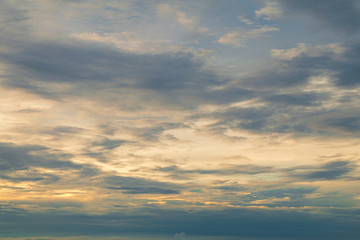 cloudy sky in evening