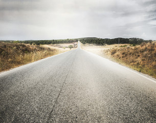 Road and dramatic sky