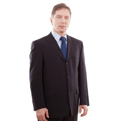 Handsome Businessman in suit on white background. Portrait of a handsome CEO