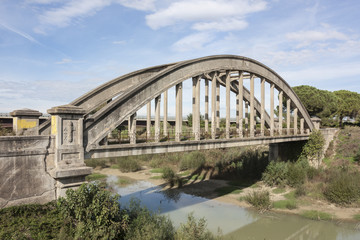 An ancient symbol of the fascist era bridge