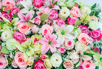 Beautiful flowers background for decorated