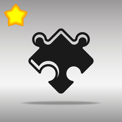 black Puzzle Icon button logo symbol concept high quality