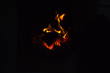 the fire