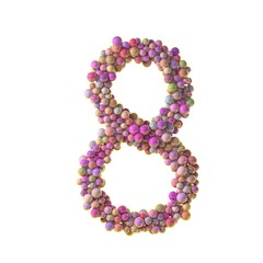bubbles numbers 8, eight