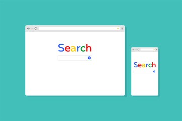 Flat style vector search browser - obrazy, fototapety, plakaty