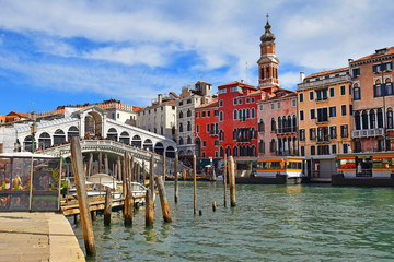 Rialto Bridge at the Grand Canal of Venice