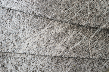 Abstract - close up of silver fiber fabric texture
