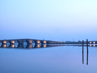Obraz premium Bridge made by Ottoman Architecture Sinan at Buyukcekmece, Istanbul.
