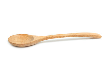 Wooden spoon isolated on a white background