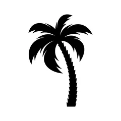 Poster Black vector single palm tree icon © blumer1979