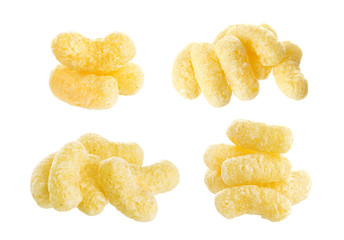 Corn sticks isolated on white background