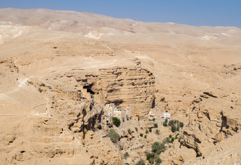 St George Orthodox Monastery, located in Wadi Qelt, Israel