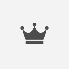 Flat style simple vector crown icon