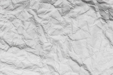 White wrinkled paper background.
