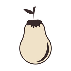 pear fruit healthy food over white background. vector illustration