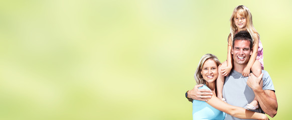 Fototapeta premium Happy family with child.