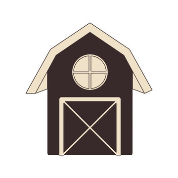 farm barn house icon over white background. vector illustration