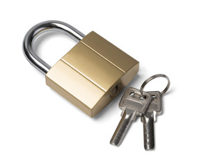 lock and key isolated