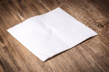 white paper napkin