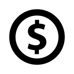 coin money flat line icon vector illustration design
