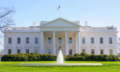 Velvet curtains Historic building White House