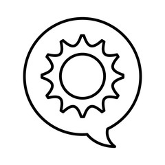 gears settings flat icon vector illustration design