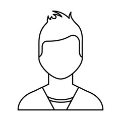 man male avatar line icon vector illustration design