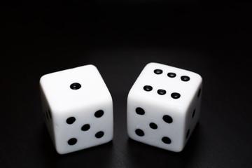 Dice on table