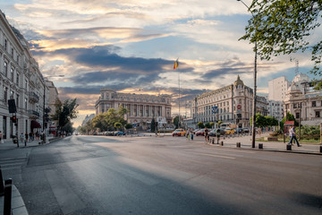 Bucharest, Romania - Palace of the National Military Circle (in romanian Cercul Militar National),...