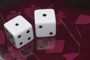 Snake eyes with cards