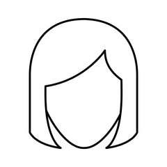 woman female avatar line icon vector illustration design