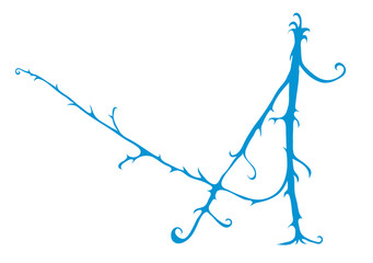 first letter of the alphabet in winter style/ vector big blue ornate title 