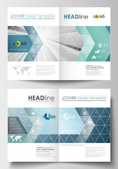 Fototapeta na wymiar Business templates for brochure, magazine, flyer, booklet, annual report. Cover design template, flat layout in A4 size. Abstract blue or gray pattern with lines, modern stylish vector texture.