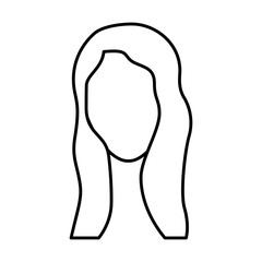 woman female avatar line icon vector illustration design