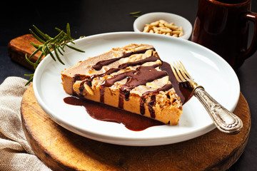 castagnaccio. italian chestnut cake
