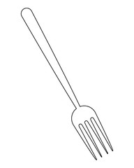 kitchen fork vector symbol icon design.