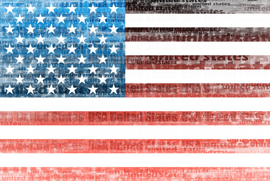 Usa flag text effect background
