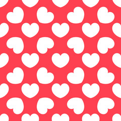 White hearts pattern