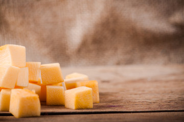 Ripe cut pumpkin